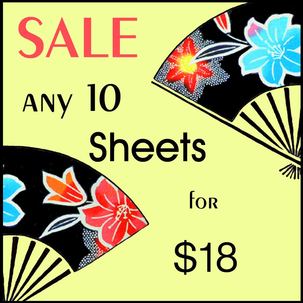 Digital Art SALE, 10 SINGLE  Sheets for the Price of 6,  Digital Collage Sheets, Clip Art, Paper Packs