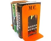 CUSTOM MONOGRAM Industrial Style BOOKENDS