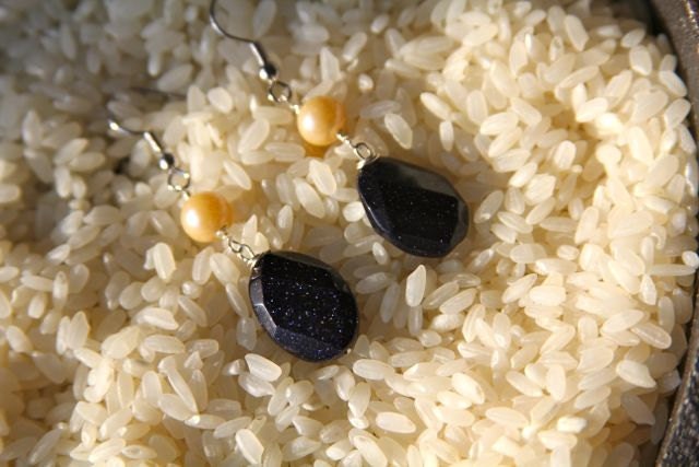 Reduced to 20 dollars was 35 dollars Genuine Vintage Pearls with Goldstone