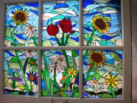 Stained Glass Mosaic Vintage Window