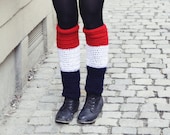 French Leg Warmers Leg Warmers Sport Striped Color block Handmade leg warmers