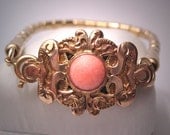 Antique Victorian Gold Coral Bracelet Vintage Estate
