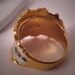Antique Vintage Guilloche Enamel Ring Victorian - Deco Style