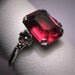 Antique Art Deco Ruby Wedding Ring Vintage Engagement