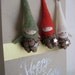 Tiny Pine Cone Elves -- set of 3 ornaments