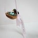 Mother's Day Robin's Nest Ornament -- Nest Eggs Bird -- Happy Mother's Day Greeting -- Whimsical Sentimental Gift