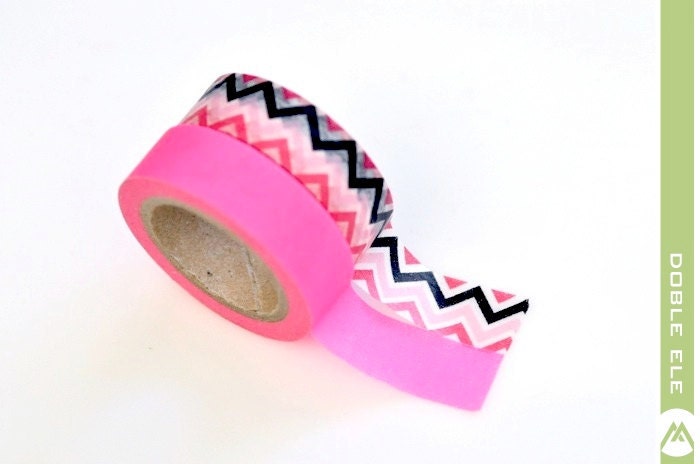Washi Tape - Zig Zag or Neon Pink