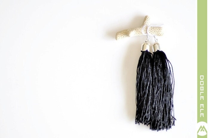 Tassel Earrings - Black