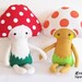 Mushroom Toadstool Doll Softie Sewing Pattern PDF Ragdoll Stuffed Toy