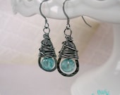Caribe Earrings- Apatite, Fine Silver, Sterling Silver