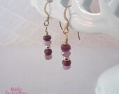 Ruby Slipper Earrings- Ruby and Gold Vermeil