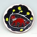 Red Fox, Yellow Flowers - Ceramic Plate by Cathy Kiffney wall hanging