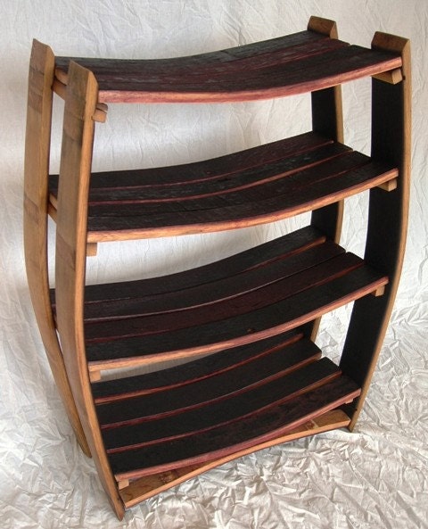 Wine Barrel Bookcase - Regular - 100% recycled Napa valley barrel