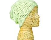 Slouchy Hipster Beanie - Organic Cotton - Mint Green