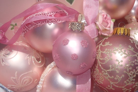 Custom order for Camille only-2 small pink bulbs and 2 red and gold bulbs