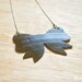 Vinyl Record Bow Necklace // Sterling Silver Chain // Hand Made