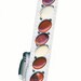 Large White Leather Beaded Dog Collar Handcrafted with Australian Moukaite Stone Beads