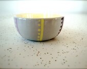 Light Grey Striped Soy Bowl