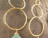 Light Aqua Chalcedony Chandelier Earrings