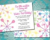 DIY Printable Little Snowflake Birthday Double Sided Invitation Il_170x135