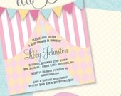 DIY Printable Double Sided Cirque Du Bebe Baby Shower Invitation Il_170x135