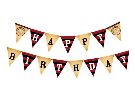 DIY Printable Argh Matey Pirate Birthday Banner Il_570xn