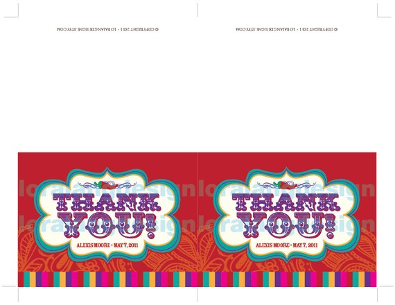 DIY Printable Hot Mama Baby Shower Thank You Cards Il_570xn