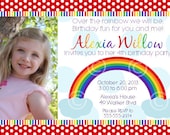Rainbow Printable Photo Invite for Baby Shower or Birthday Party DIY Custom Invitation by BeeAndDaisy Il_170x135