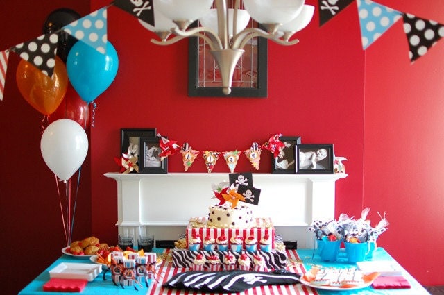 Pirate Decorations for Birthday Party or Baby Shower - Boys DIY Printable Decor by BeeAndDaisy - as seen on HWTM - Instant Download Il_570xn