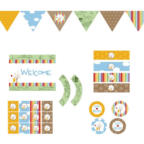 Silly Old Bear Party Decorations for Birthday Party or Baby Shower - DIY Pooh Inspired Printable Decor by BeeAndDaisy - Instant Download Il_570xn