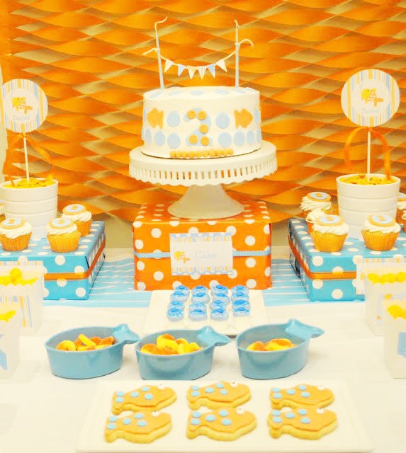 Goldfish Decorations for Birthday Party or Baby Shower - DIY Printable Decor by BeeAndDaisy - as seen on Amy Atlas - Instant Download Il_570xn