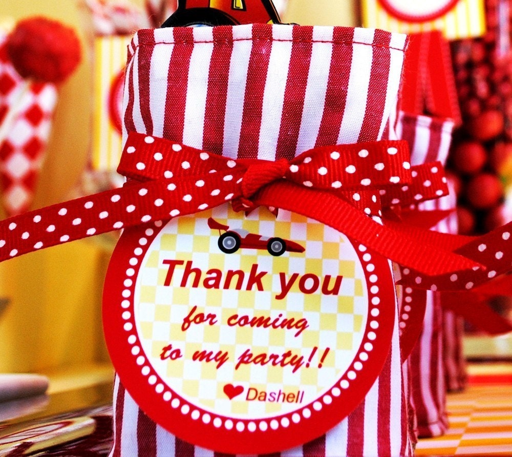 PRINTABLE Favor Tags - Race Car Party