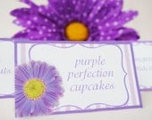 PRINTABLE Table Labels - Perfectly Purple Gerber Daisy Collection