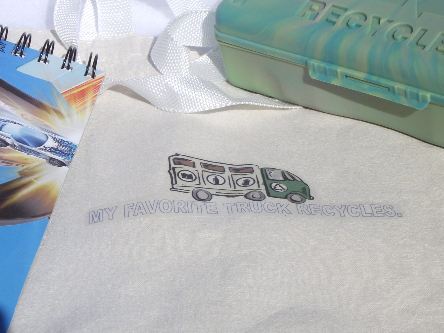 Bag Presents for Boys: pencil, bag, stickers, crayon, notebook, recycled pencil holder, hacky sack upcycled  eco geekery Christmas School