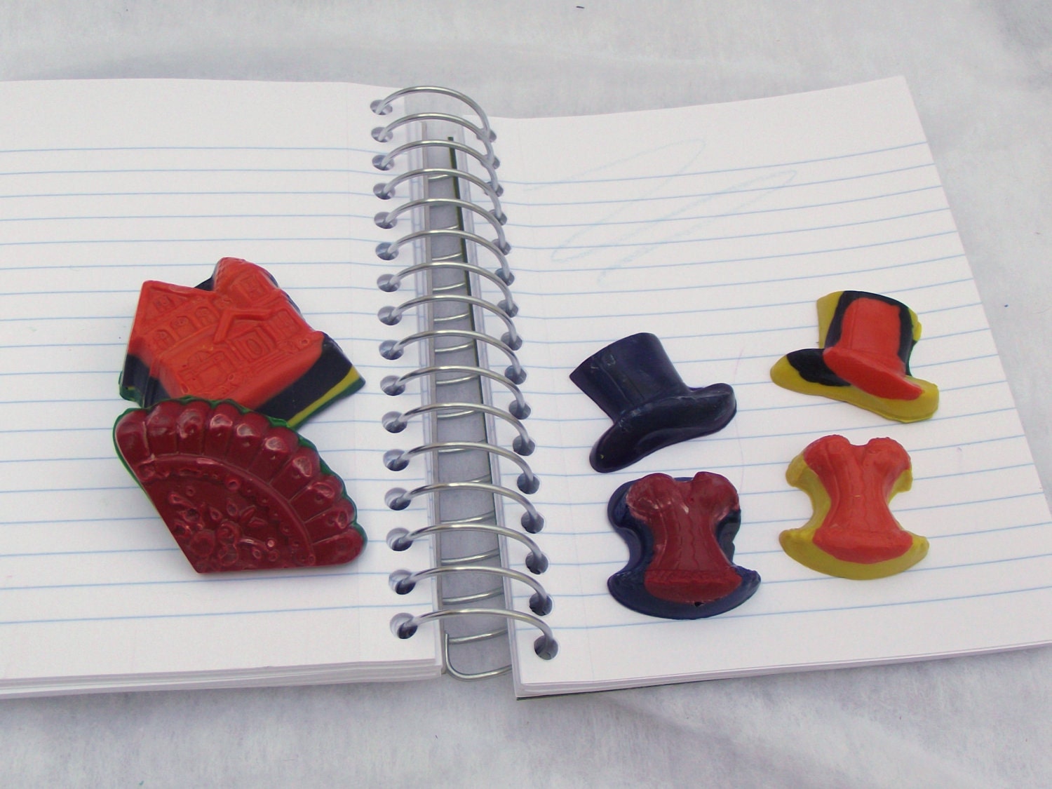Recycled Crayons Corset Top Hat Fan Victorian House Wedding Groom Bridal Showers Valentines Gift Bags Steam Punk Children  Women Men Decor