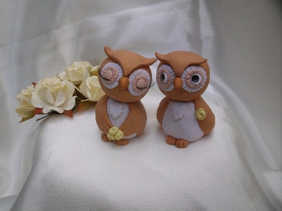 Wedding Bride and groom owls.