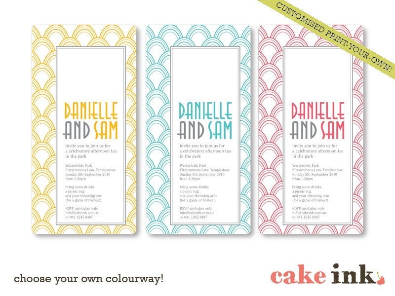 Customised Print-Your-Own Spring Picnic invites