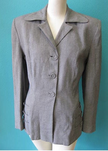 Vintage 1940s Tailored Jacket - Great 40s Flattering Fit -- Sophisticated Glamorous Swing Rockabilly VLV awesomeness