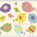 Baby girl room, nursery wall art, nursery Art, Love birds...Paisley hill