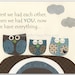 Before You Were Born, First We Had Each Other, No One Else Will Ever Know The Strength Of My Love, Set Of 3 prints 8x10 - Blue and Brown