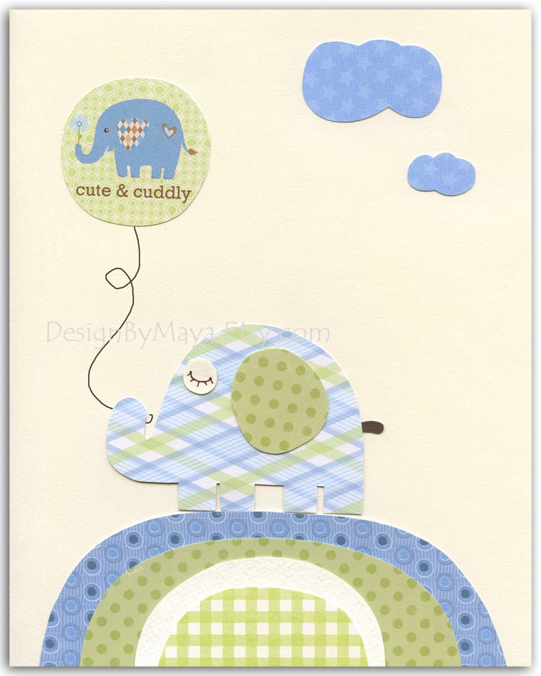 Nursery wall art Decor, Children Art print, Eli elephant...I prayed for this CHILD and the Lord...match to Eli pottery barn