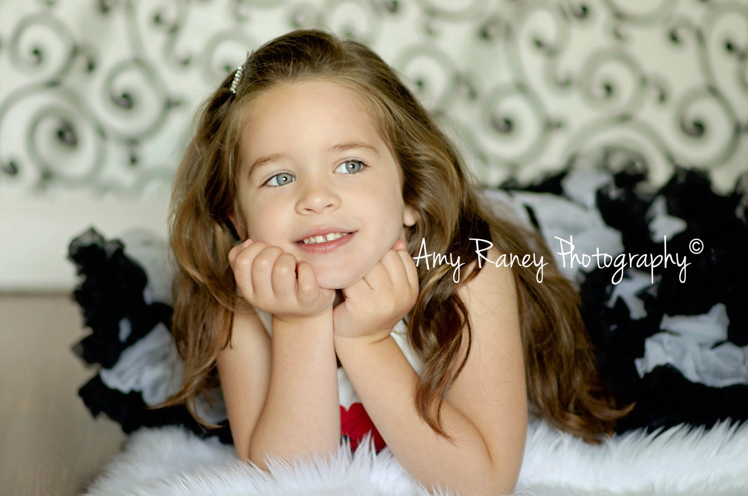 NEW Photography Backdrop White with Black Swirls 5x9-Machine WASH/DRY