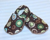 Large Polka Dot Baby Booties 0-6 Months