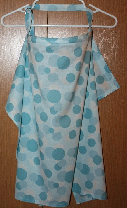 Blue Polka Dot Nursing Cover