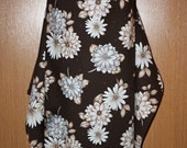 Brown and Ivory Flower Nursing Cover