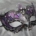 Shades of Purple and Black Metallic Masquerade Mask