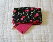 Pencil Case/Cosmetic Bag/ Gadget Case - Cherries