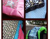 ADD Satin Trim to CUSTOM MADE Twin-Size Bed Blankets