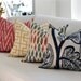 20"sq. Schumacher KASARI Ikat pillow cover in Poppy