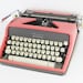 Vintage Pink Olympia DeLuxe SM-7 Manual Typewriter